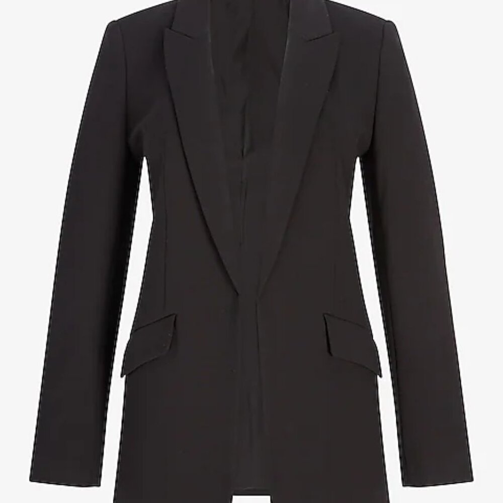 NWT EXPRESS Black Columnist Open Front Boyfriend Blazer  – Size Small